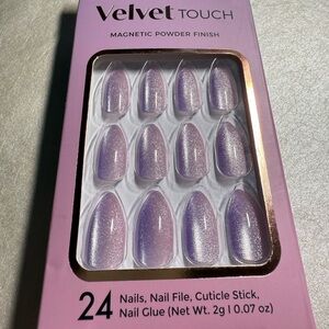 Purple Sparkle Press On Nails Velvet Touch